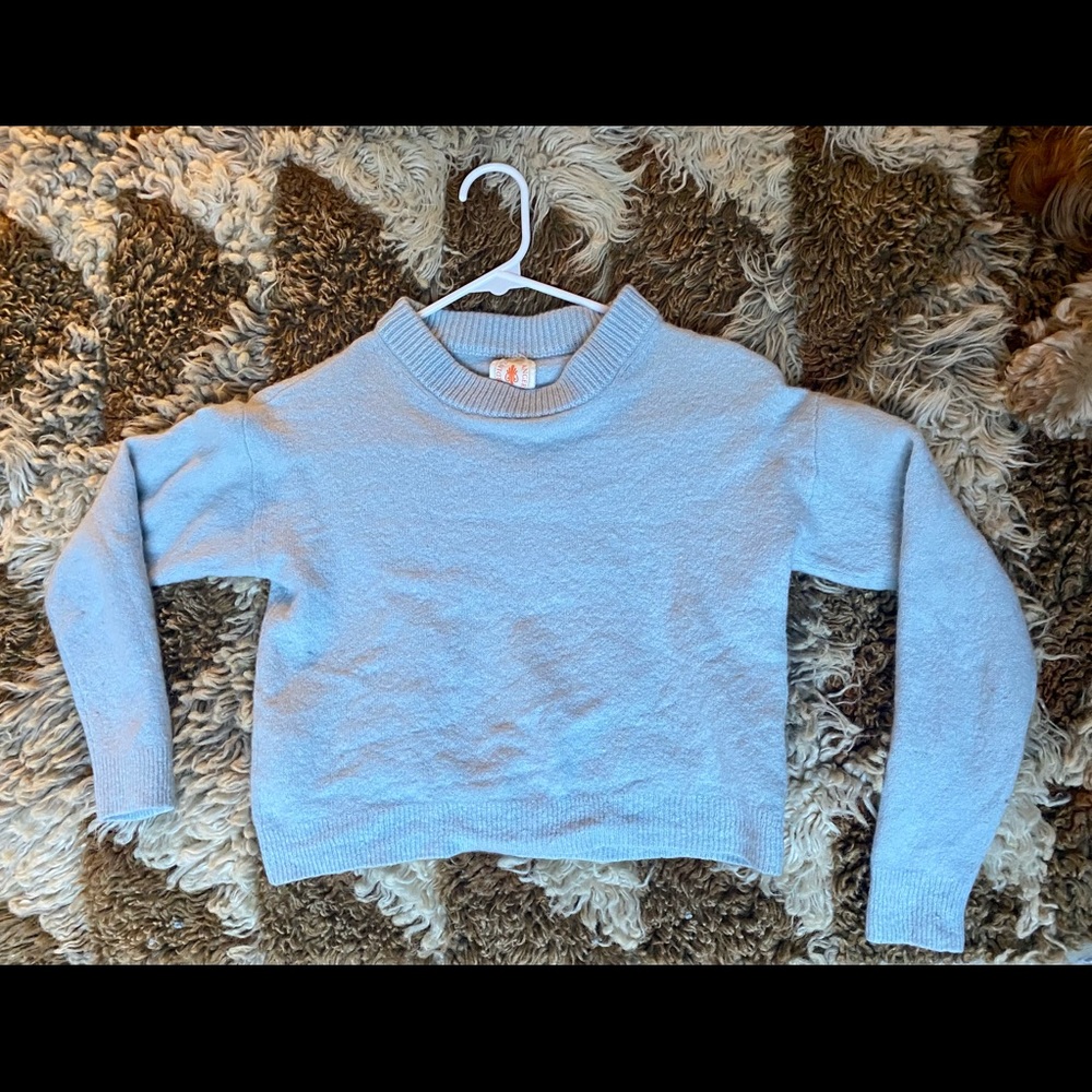 Blue cashmere wool sweatshirt